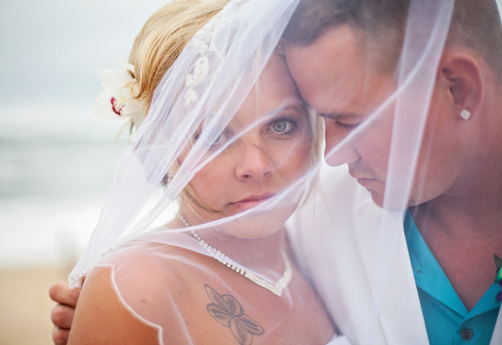 Outer Banks wedding photography couple on beach